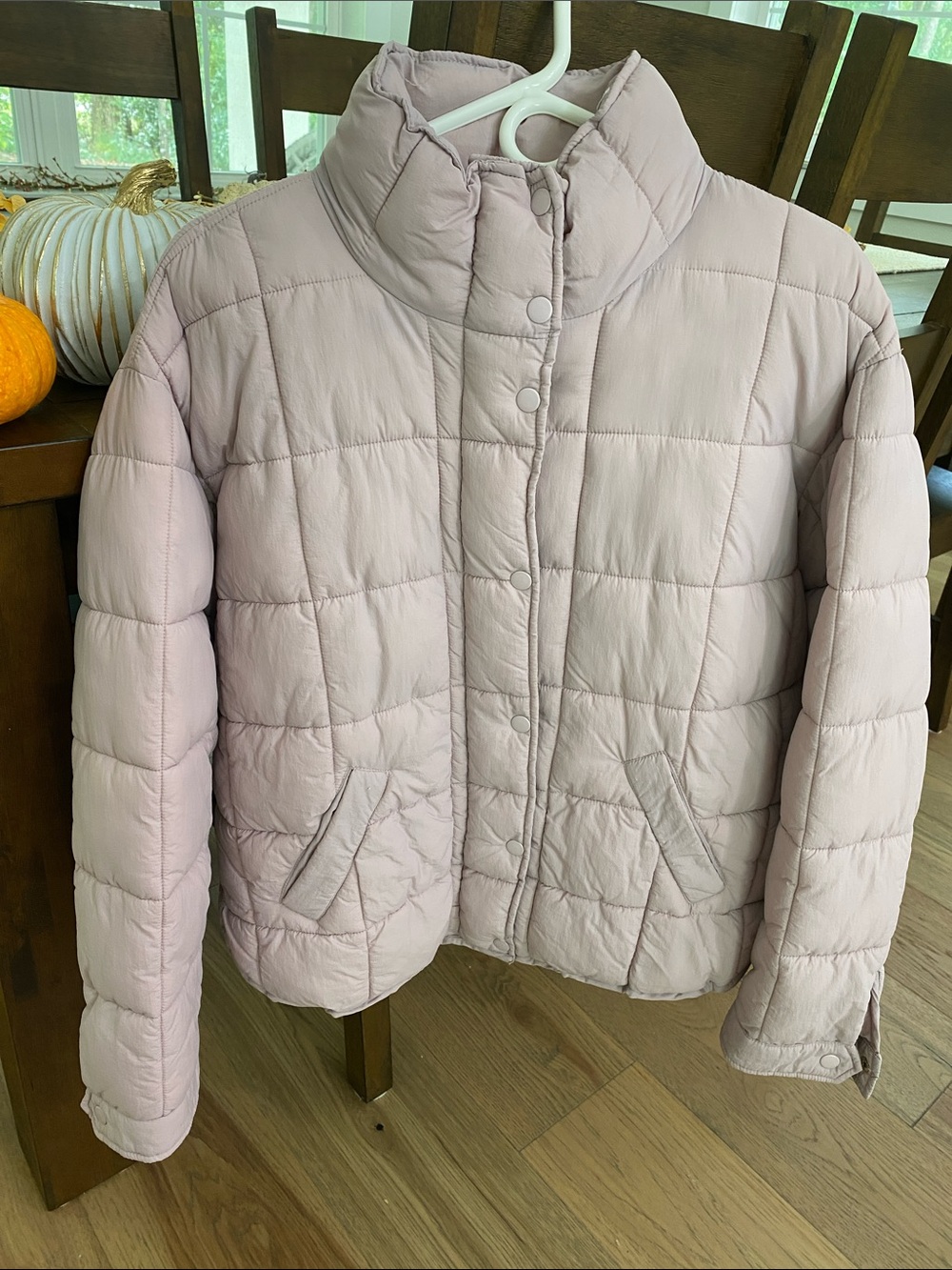 Classic Quilted Puffer Jacket - Light Pink